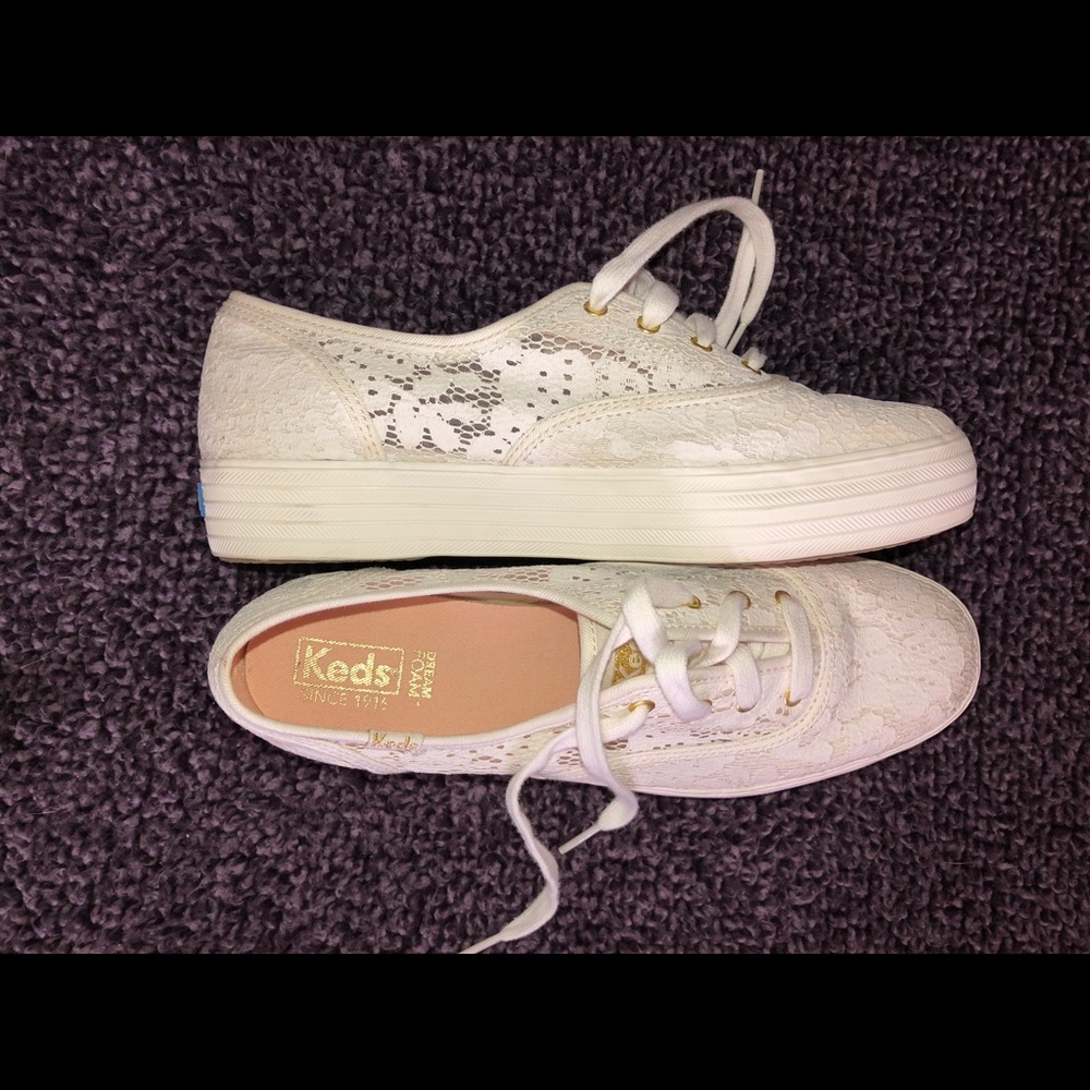 Keds Dream Foam Cream Lace Sneakers